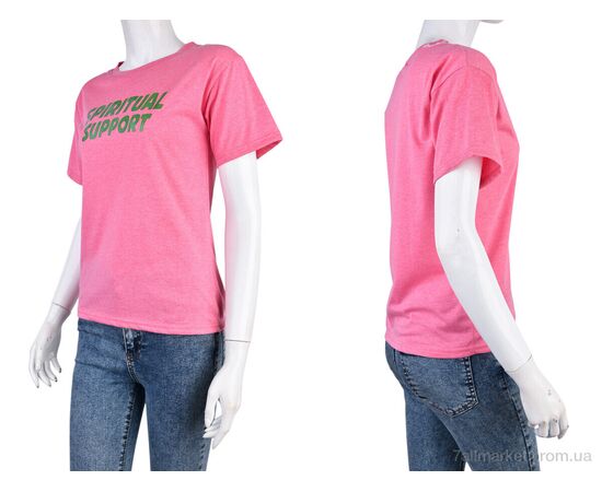 Фотография Футболка женская Лето 08789-6-1 pink (5 шт. р.сетка L-2XL) "Obuvok" недорого оптом от прямого поставщика, изображение 3