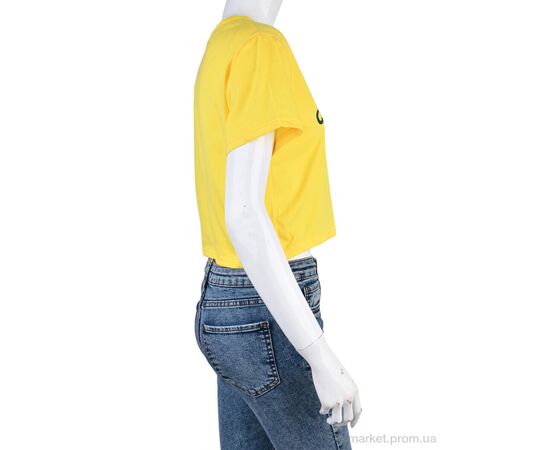Футболка женская Лето 08789-9-1 yellow (4 шт. р.сетка L-2XL) "Obuvok" недорого оптом от прямого поставщика, изображение 2 Фотография Футболка женская Лето 08789-9-1 yellow (4 шт. р.сетка L-2XL) "Obuvok" недорого оптом от прямого поставщика, изображение 2
