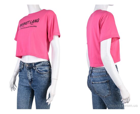 Фотография Футболка женская Лето 08789-16 pink (5 шт. р.сетка L-2XL) "Obuvok" недорого оптом от прямого поставщика, изображение 3