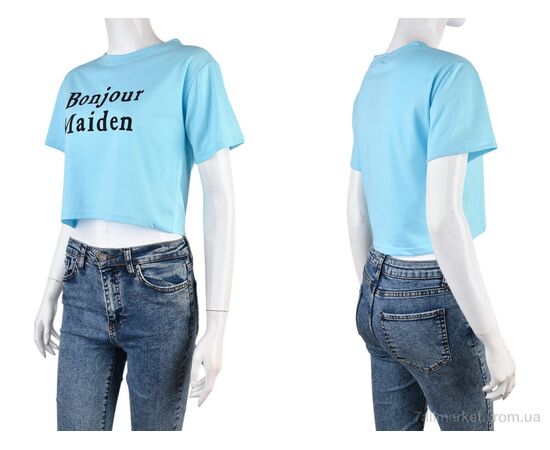 Фотография Футболка женская Лето 08789-18 l.blue (5 шт. р.сетка L-2XL) "Obuvok" недорого оптом от прямого поставщика, изображение 3