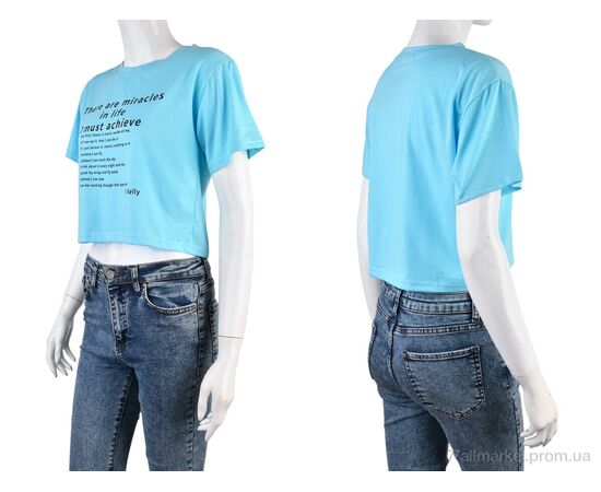 Фотография Футболка женская Лето 08789-18-1 l.blue (5 шт. р.сетка L-2XL) "Obuvok" недорого оптом от прямого поставщика, изображение 3