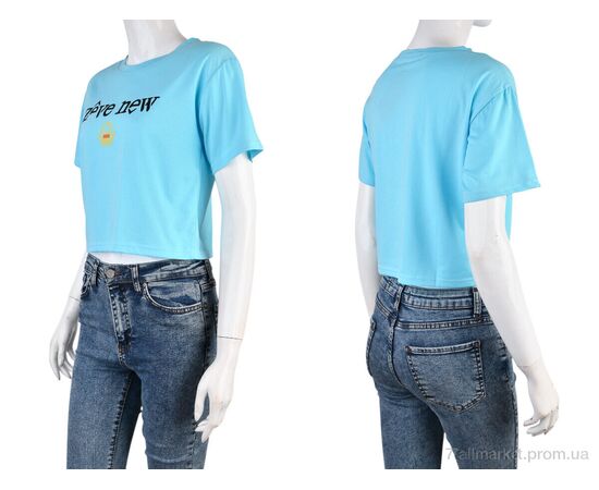 Фотография Футболка женская Лето 08789-18-2 l.blue (4 шт. р.сетка L-2XL) "Obuvok" недорого оптом от прямого поставщика, изображение 3