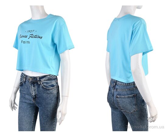 Фотография Футболка женская Лето 08789-18-3 l.blue (4 шт. р.сетка L-2XL) "Obuvok" недорого оптом от прямого поставщика, изображение 3