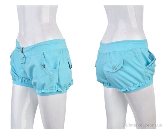 Шорти жіночі Літо 7012-2 l.blue (02019) (8 шт. р.сіткаM-2XL) "Obuvok" недорого оптом від прямого постачальника, зображення 3