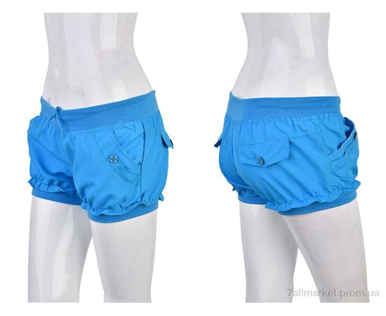 Фотография Шорты женские Лето 7012-3 blue (02019) (8 шт. р.сетка M-2XL) "Obuvok" недорого оптом от прямого поставщика, изображение 3