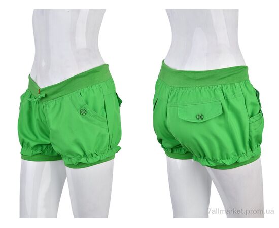 Шорти жіночі Літо 7012-4 green (02019) (8 шт. р.сіткаM-2XL) "Obuvok" недорого оптом від прямого постачальника, зображення 3