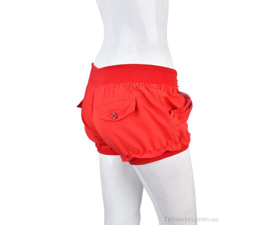 Фотография Шорты женские Лето 7012-7 red (02019) (8 шт. р.сетка M-2XL) "Obuvok" недорого оптом от прямого поставщика, изображение 2