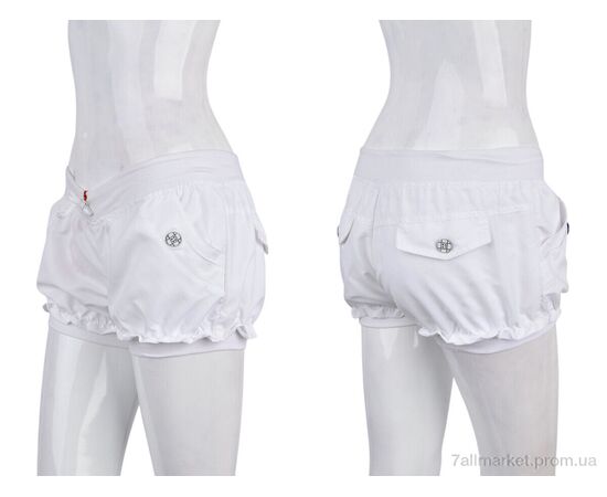 Фотография Шорты женские Лето 7012-9 white (02019) (8 шт. р.сетка M-2XL) "Obuvok" недорого оптом от прямого поставщика, изображение 3