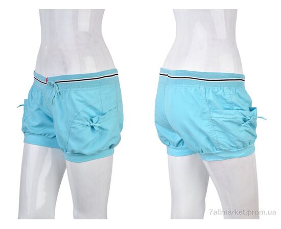 Шорти жіночі Літо 7020-2 l.blue (02019) (8 шт. р.сіткаM-2XL) "Obuvok" недорого оптом від прямого постачальника, зображення 3