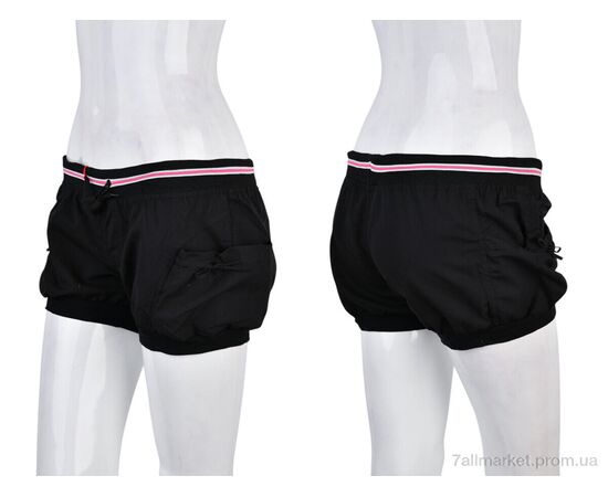 Шорти жіночі Літо 7020-5 black (02019) (8 шт. р.сіткаM-2XL) "Obuvok" недорого оптом від прямого постачальника, зображення 3 Шорти жіночі Літо 7020-5 black (02019) (8 шт. р.сіткаM-2XL) "Obuvok" недорого оптом від прямого постачальника, зображення 3