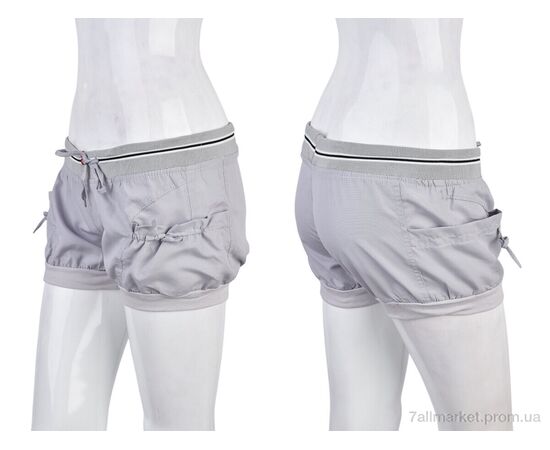 Фотография Шорты женские Лето 7020-8 grey (02019) (8 шт. р.сетка M-2XL) "Obuvok" недорого оптом от прямого поставщика, изображение 3