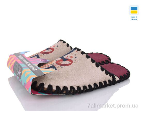 Фотография Тапки женские для дома Весна/осень 5-164 бежевий (10 пар р.36-41) "Active" недорого оптом от прямого поставщика, изображение 2