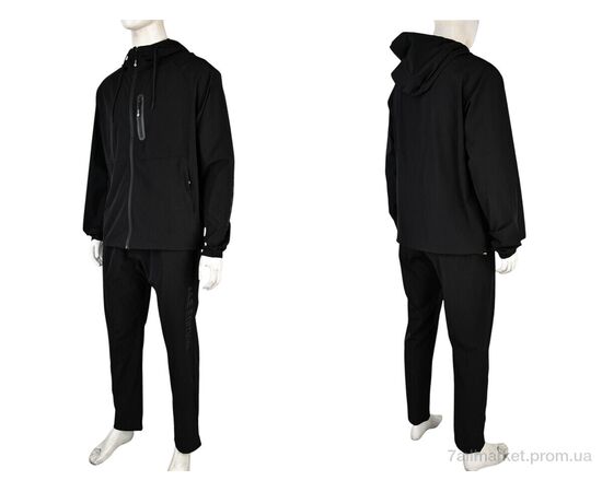 Фотография Спортивный костюм мужской Весна/осень 4101-A53-1 black (5 шт. р.сетка M-3XL) "Мир" недорого оптом от прямого поставщика, изображение 3