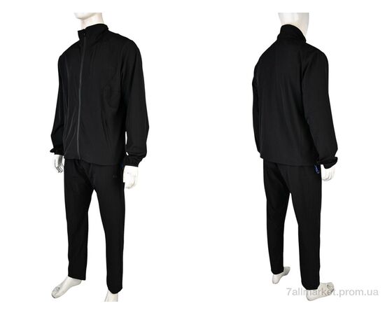 Фотография Спортивный костюм мужской Весна/осень 4101-A56-1 black (5 шт. р.сетка M-3XL) "Мир" недорого оптом от прямого поставщика, изображение 3