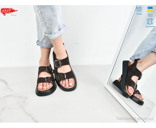 Босоножки женские летние Лето 414 корич.з. (8 пар р.36-41) "ARTO" недорого оптом от прямого поставщика, изображение 4 Фотография Босоножки женские летние Лето 414 корич.з. (8 пар р.36-41) "ARTO" недорого оптом от прямого поставщика, изображение 4