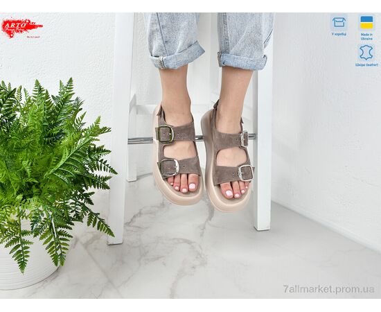 Босоножки женские летние Лето 414 кофе з. (8 пар р.36-41) "ARTO" недорого оптом от прямого поставщика, изображение 2 Фотография Босоножки женские летние Лето 414 кофе з. (8 пар р.36-41) "ARTO" недорого оптом от прямого поставщика, изображение 2