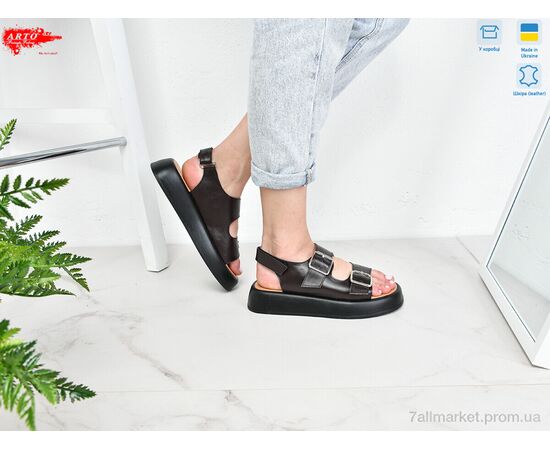 Босоножки женские летние Лето 414 корич.к. (8 пар р.36-41) "ARTO" недорого оптом от прямого поставщика, изображение 4 Фотография Босоножки женские летние Лето 414 корич.к. (8 пар р.36-41) "ARTO" недорого оптом от прямого поставщика, изображение 4