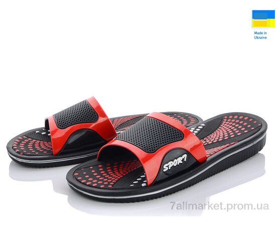 Шлепки мужские пляжные Лето Роксол Мм2 красный (8 пар р.41-45) "Progress" недорого оптом от прямого поставщика, изображение 2 Фотография Шлепки мужские пляжные Лето Роксол Мм2 красный (8 пар р.41-45) "Progress" недорого оптом от прямого поставщика, изображение 2