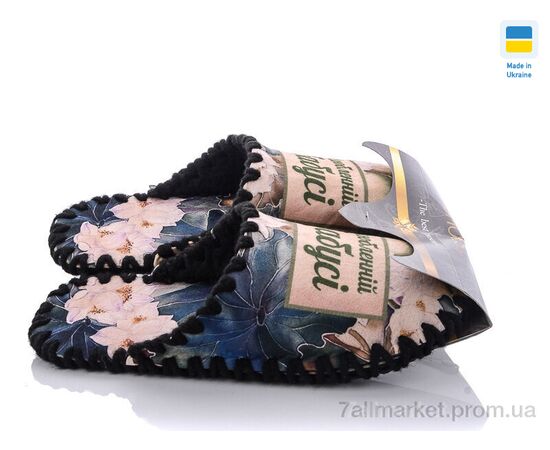 Фотография Тапки женские для дома Весна/осень 5-138 чоринй (10 пар р.36-41) "Active" недорого оптом от прямого поставщика, изображение 3