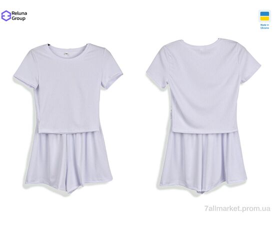 Жіночий костюм Літо CL003-2 white (4 шт. р.сітка42-48) "Reluna Group" недорого оптом від прямого постачальника, зображення 3