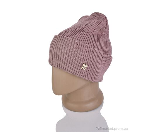 Жіноча шапка Зима 9-14 d.pink (5 шт. р.сіткаOne size) "TUZZI" недорого оптом від прямого постачальника, зображення 2