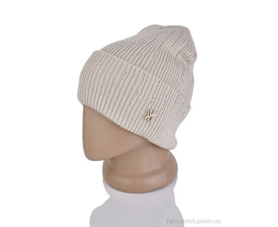 Жіноча шапка Зима 9-14 beige (5 шт. р.сіткаOne size) "TUZZI" недорого оптом від прямого постачальника, зображення 2