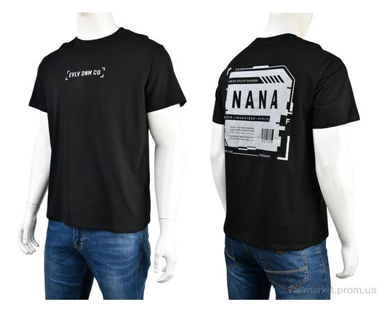 Фотография Футболка мужская Лето 4117-NT56-21-1 black (5 шт. р.сетка 56-64) "Мир" недорого оптом от прямого поставщика, изображение 3