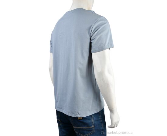 Фотография Футболка мужская Лето 4117-NT56-19-5 blue (5 шт. р.сетка 56-64) "Мир" недорого оптом от прямого поставщика, изображение 2