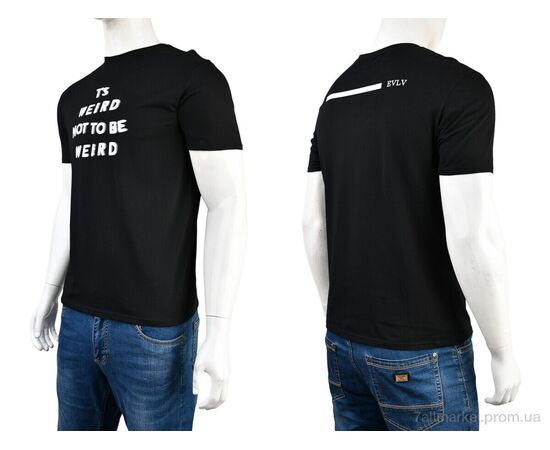 Фотография Футболка мужская Лето 4117-NT48-12-1 black (5 шт. р.сетка 48-56) "Мир" недорого оптом от прямого поставщика, изображение 3