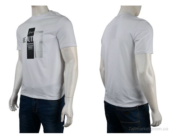 Футболка чоловіча Літо 4117-NT48-17-2 white (5 шт. р.сітка48-56) "Мир" недорого оптом від прямого постачальника, зображення 3 Футболка чоловіча Літо 4117-NT48-17-2 white (5 шт. р.сітка48-56) "Мир" недорого оптом від прямого постачальника, зображення 3