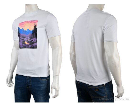 Футболка чоловіча Літо 4117-NT48-18-2 white (5 шт. р.сітка48-56) "Мир" недорого оптом від прямого постачальника, зображення 3 Футболка чоловіча Літо 4117-NT48-18-2 white (5 шт. р.сітка48-56) "Мир" недорого оптом від прямого постачальника, зображення 3