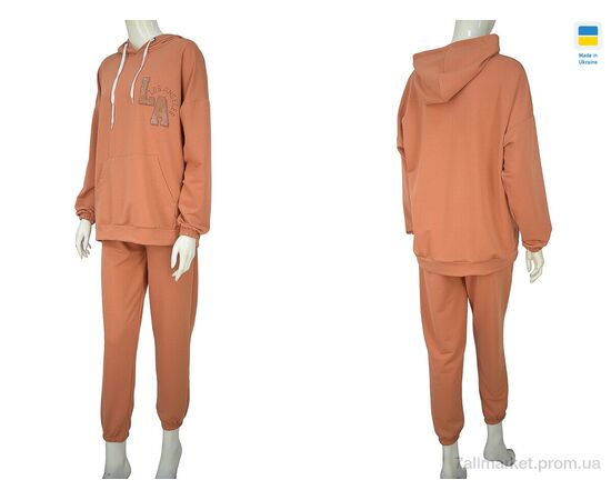 Спортивный костюм женский Весна/осень 08141 теракот (3 шт. р.сетка 48-52) "Obuvok" недорого оптом от прямого поставщика, изображение 4 Фотография Спортивный костюм женский Весна/осень 08141 теракот (3 шт. р.сетка 48-52) "Obuvok" недорого оптом от прямого поставщика, изображение 4