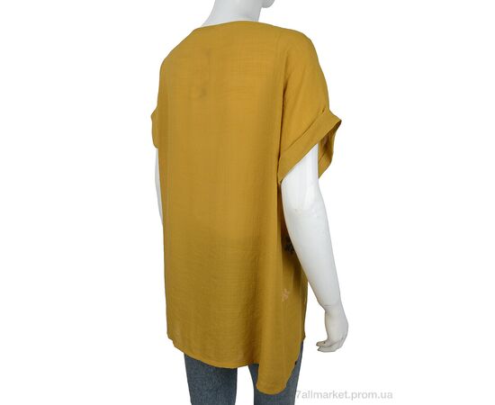 Фотография Женская блузка Лето 703 (08500) yellow (4 шт. р.сетка XL-4XL) "Obuvok" недорого оптом от прямого поставщика, изображение 2
