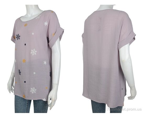 Фотография Женская блузка Лето 703 (08500) d.pink (4 шт. р.сетка XL-4XL) "Obuvok" недорого оптом от прямого поставщика, изображение 3