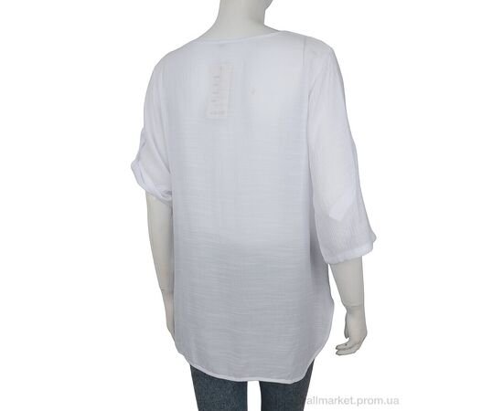 Фотография Женская блузка Лето 709 (08506) white (8 шт. р.сетка XL-4XL) "Obuvok" недорого оптом от прямого поставщика, изображение 2