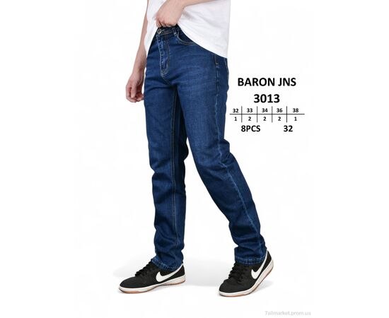 Джинси чоловічі Весна/осінь 3013 (8 шт. р.сітка32-38) "Baron" недорого оптом від прямого постачальника, зображення 2
