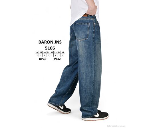 Джинси чоловічі Весна/осінь 5106 (8 шт. р.сітка28-36) "Baron" недорого оптом від прямого постачальника, зображення 4