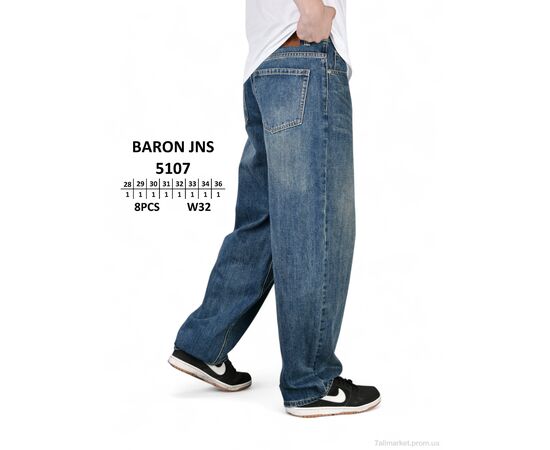 Джинси чоловічі Весна/осінь 5107 (8 шт. р.сітка28-36) "Baron" недорого оптом від прямого постачальника, зображення 4