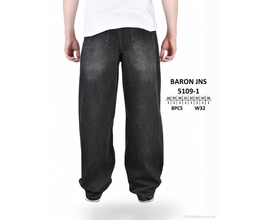 Джинси чоловічі Весна/осінь 5109-1 (8 шт. р.сітка28-36) "Baron" недорого оптом від прямого постачальника, зображення 3 Джинси чоловічі Весна/осінь 5109-1 (8 шт. р.сітка28-36) "Baron" недорого оптом від прямого постачальника, зображення 3