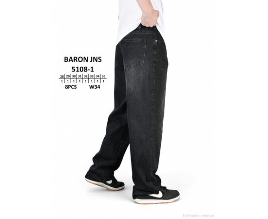 Джинси чоловічі Весна/осінь 5108-1 (8 шт. р.сітка28-36) "Baron" недорого оптом від прямого постачальника, зображення 4 Джинси чоловічі Весна/осінь 5108-1 (8 шт. р.сітка28-36) "Baron" недорого оптом від прямого постачальника, зображення 4