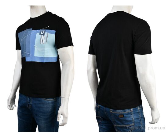 Фотография Футболка мужская Лето 4117-NT48-28-1 black (5 шт. р.сетка 48-56) "Мир" недорого оптом от прямого поставщика, изображение 3