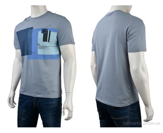 Фотография Футболка мужская Лето 4117-NT48-28-5 blue (5 шт. р.сетка 48-56) "Мир" недорого оптом от прямого поставщика, изображение 3