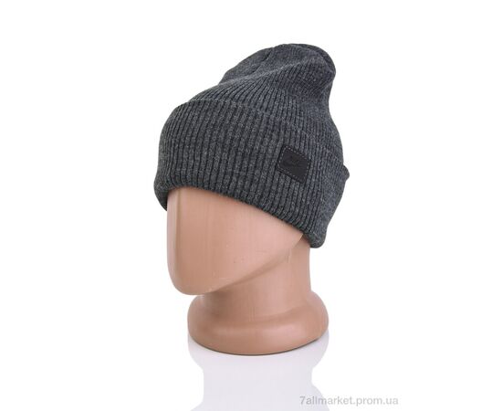 Фотография Шапка мужская Зима 9-23 grey (5 шт. р.сетка One size) "TUZZI" недорого оптом от прямого поставщика, изображение 2