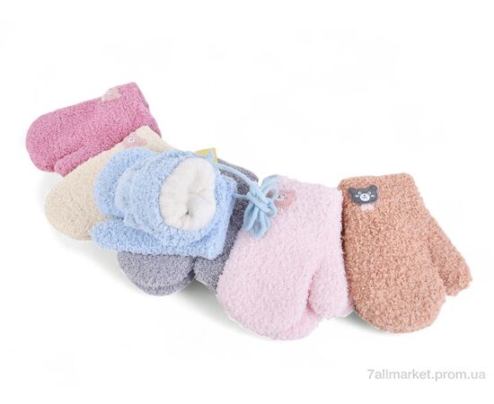 Фотография Варежки детские  J1005 mix (12 шт. р.сетка 2-4) "TUZZI" недорого оптом от прямого поставщика, изображение 2