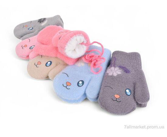 Фотография Варежки детские  J1014 mix (12 шт. р.сетка 2-4) "TUZZI" недорого оптом от прямого поставщика, изображение 2