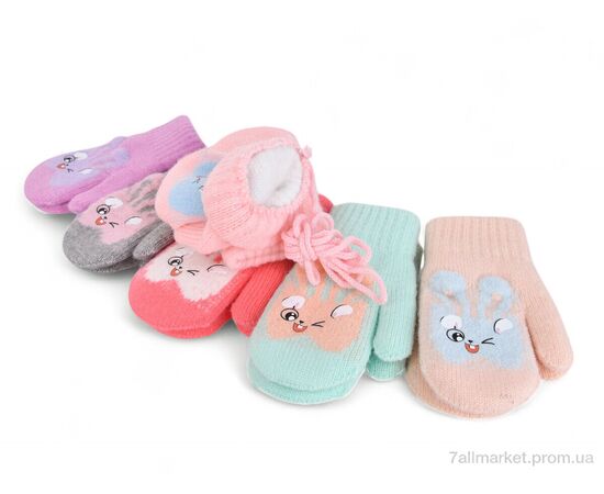 Фотография Варежки детские  J1015 mix (12 шт. р.сетка 2-4) "TUZZI" недорого оптом от прямого поставщика, изображение 2