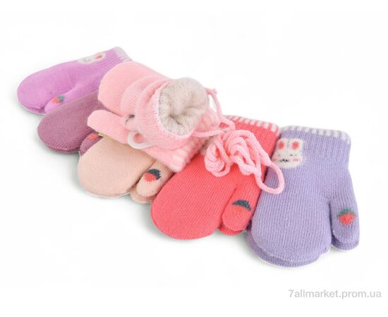 Фотография Варежки детские  J1001 mix (12 шт. р.сетка 0-1) "TUZZI" недорого оптом от прямого поставщика, изображение 2