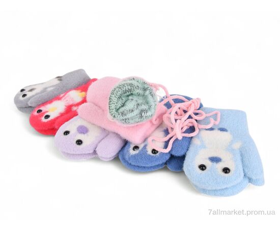 Рукавиці дитячі  J1003 mix (12 шт. р.сітка1-3) "TUZZI" недорого оптом від прямого постачальника, зображення 2