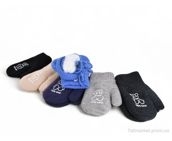 Фотография Варежки детские  J1010 mix (12 шт. р.сетка 1-3) "TUZZI" недорого оптом от прямого поставщика, изображение 2