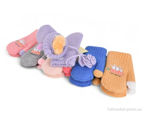 Рукавиці дитячі  J1002 mix (12 шт. р.сітка0-1) "TUZZI" недорого оптом від прямого постачальника, зображення 2